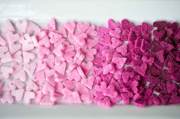 разные оттенки сахарных сердечек Сахарные сердечки к 14 февраля