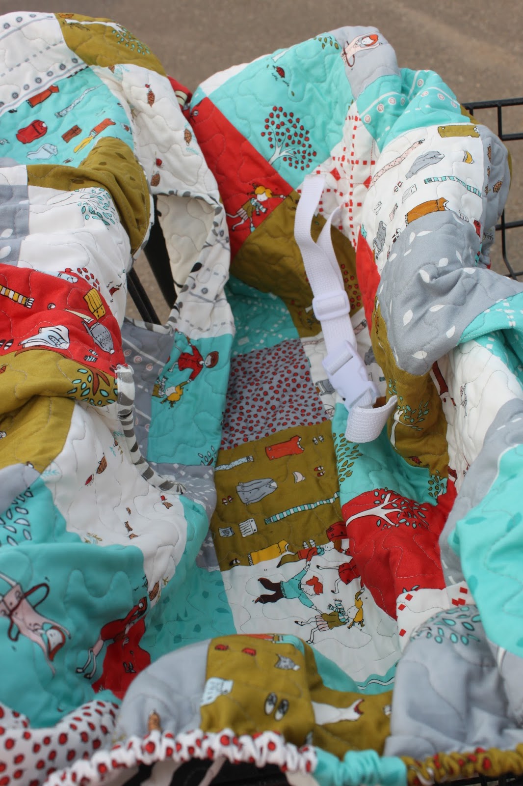 Daydreams of Quilts Patchwork Quilted Shopping Cart Cover