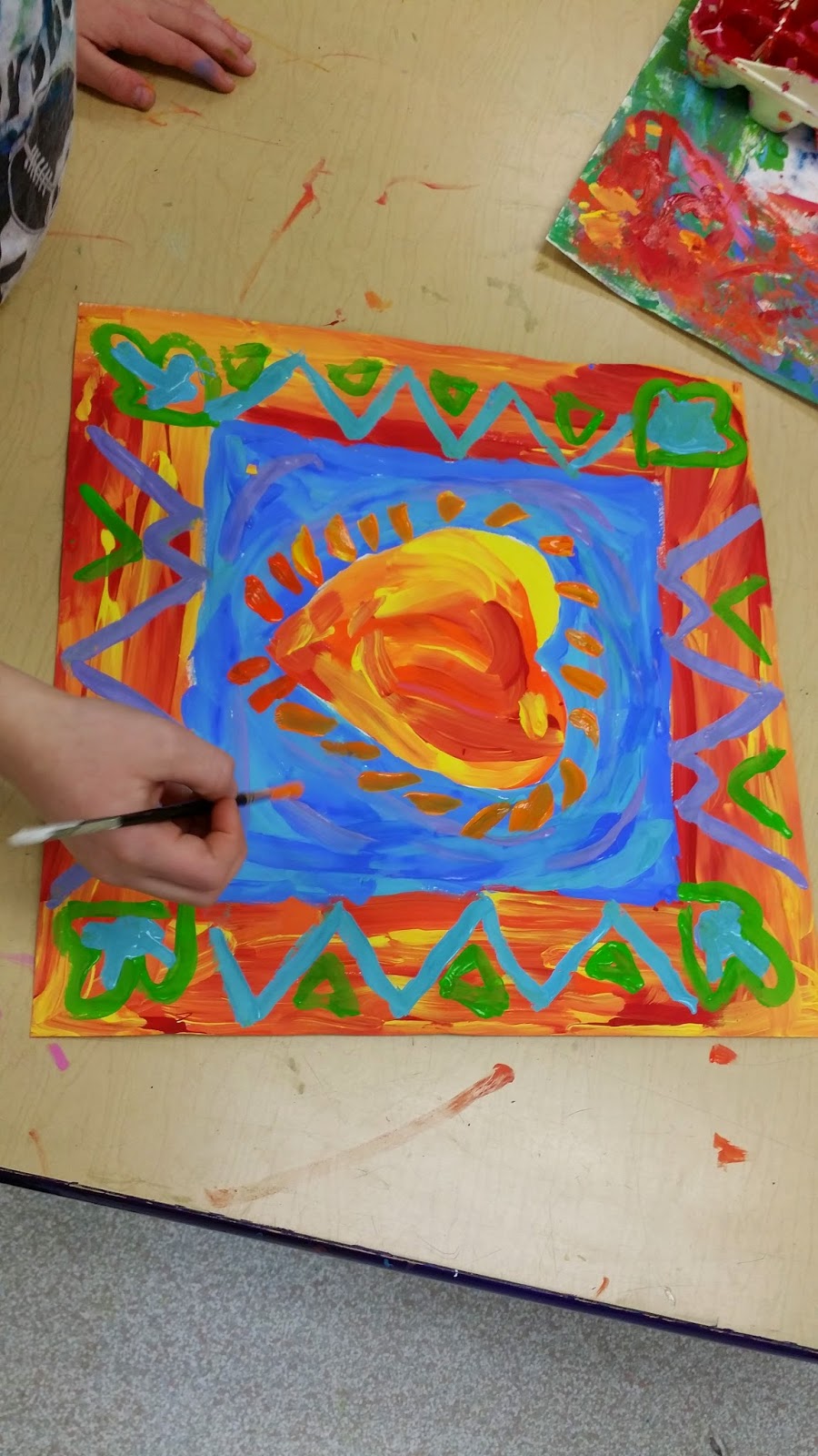 Paintbrush Rocket Third Grade Peter Max Hearts