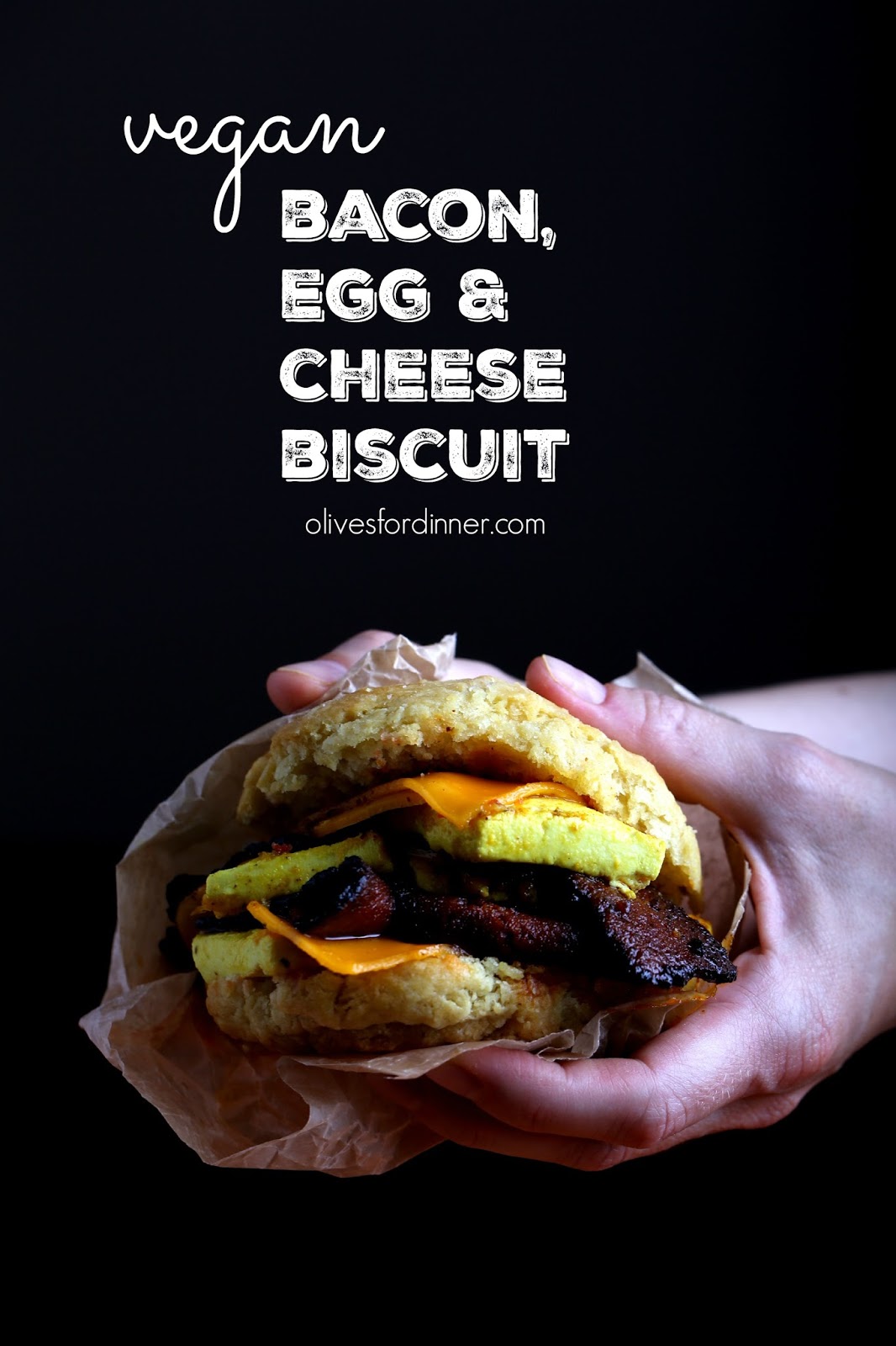 Vegan Bacon, Egg and Cheese Biscuit