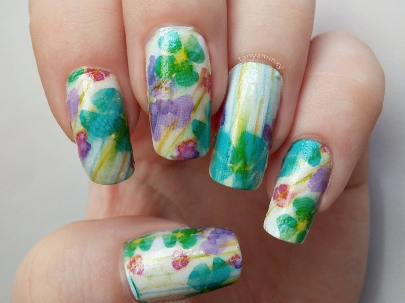 BPS Floral Flowers Water Decals Nails Nail Art Design Manicure