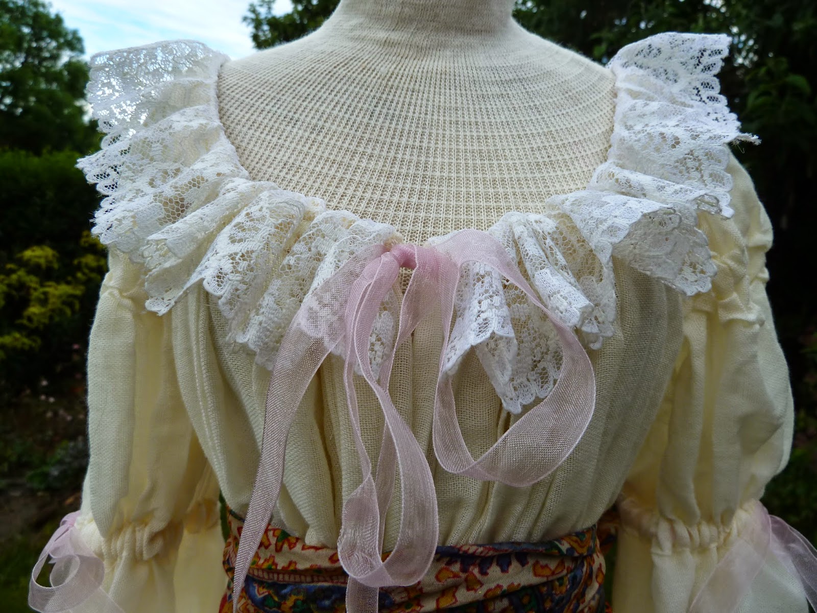 Regency sewing it was tidy for 10 minutes. chemise a la reine update