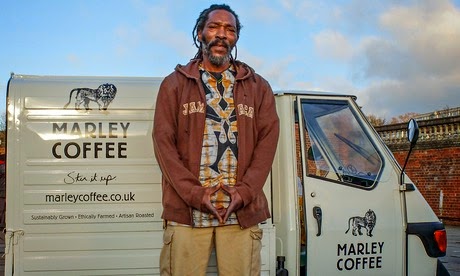  Boxer and his Marley Coffee MIni-van at Hitchin market