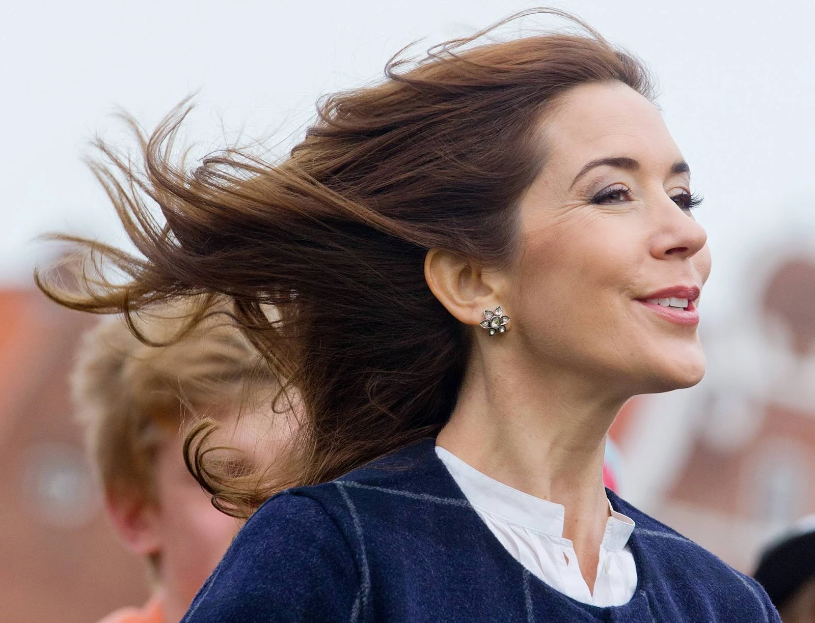 Crownprincess Mary of Denmark visit the Kommuneskole where they celebrate 200 years of education in Naevsted, Denmark,