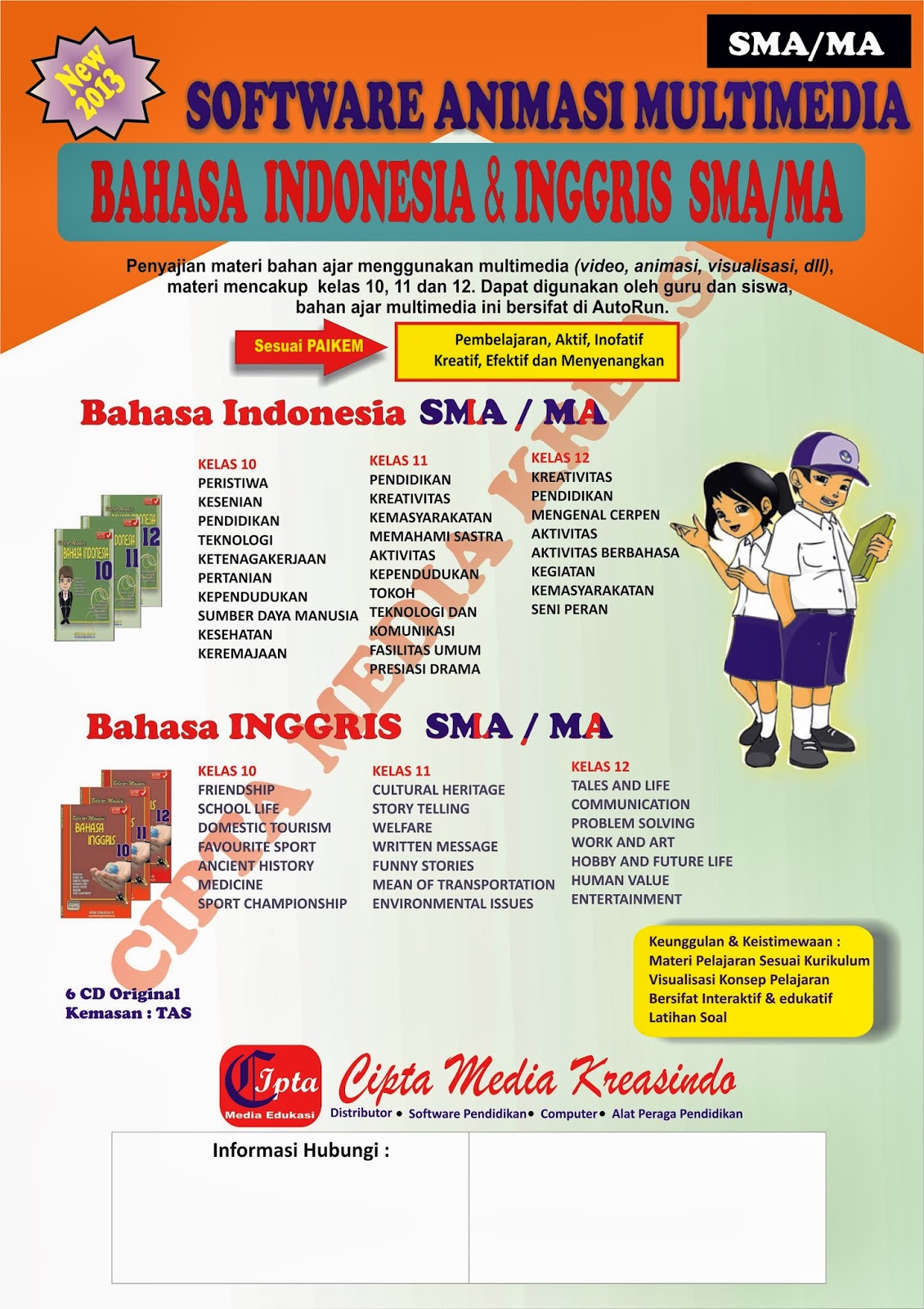 Cd Animasi Pembelajaran Interaktif Sma Ma Cd Animasi Pembelajaran