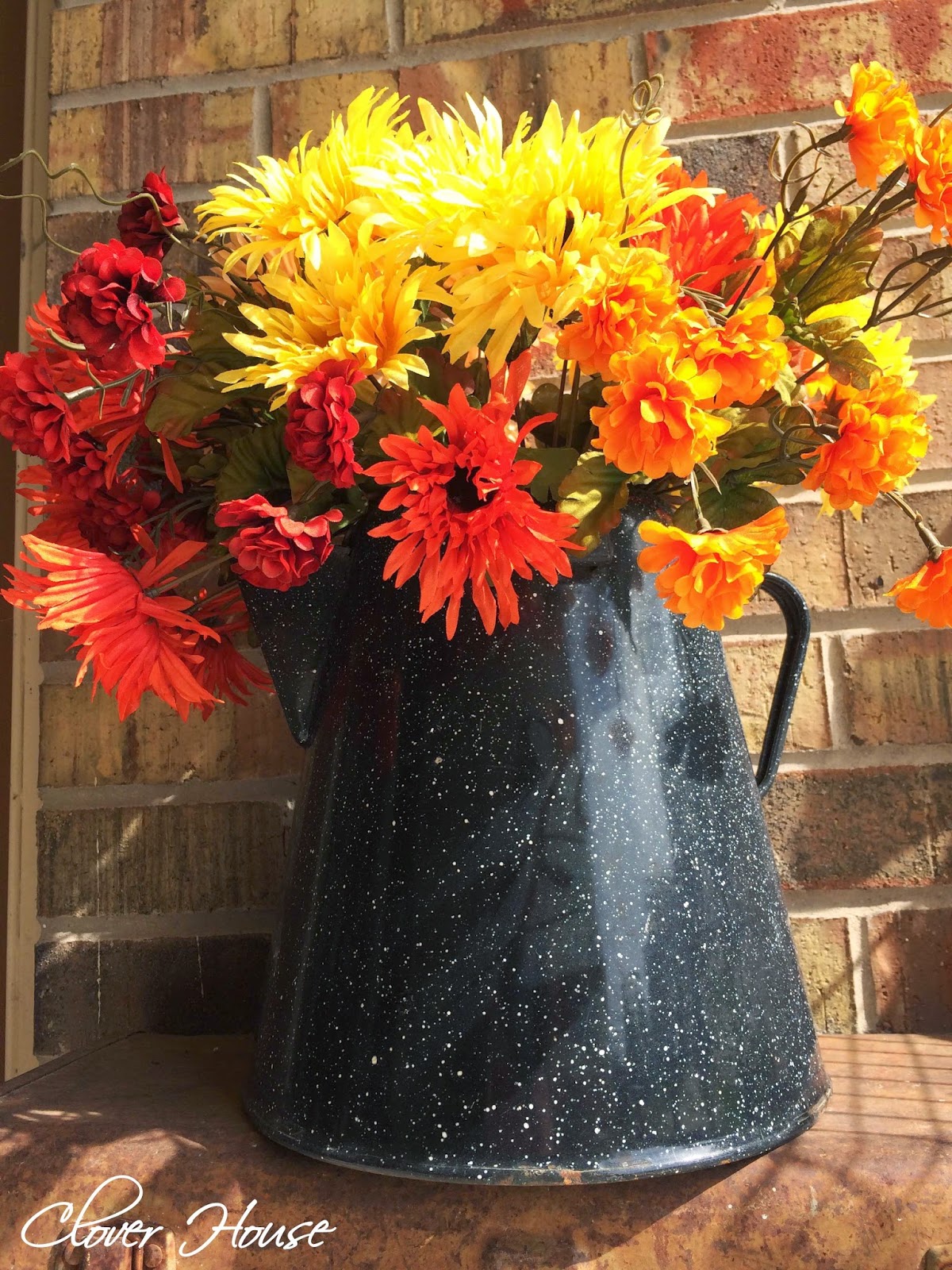 Clover House Fall Flower Pot Another Frugal Fall Decoration