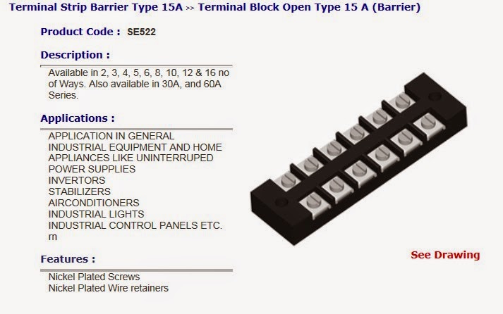 SE526 10 Way Terminal Block Connector Open Type 15A – Emerging Technologies