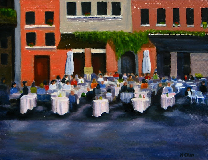 "Cafe in Italy" - 11 x 14