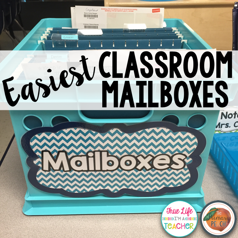 The Primary Peach Easiest Classroom Mailboxes Ever