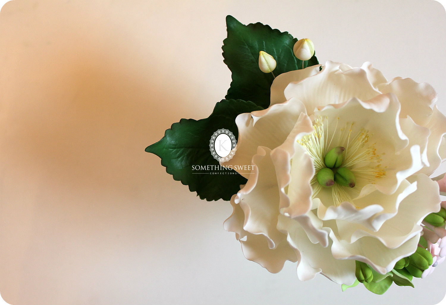 {Katie's Something Sweet} Gumpaste Open Peony and Filler flowers