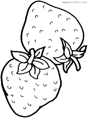 Line Drawing :: Clip Art :: Strabarry :: Fruits