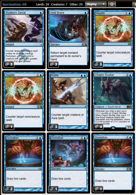 Magic the Gathering Adventures [Standard] Monoblue Skulker