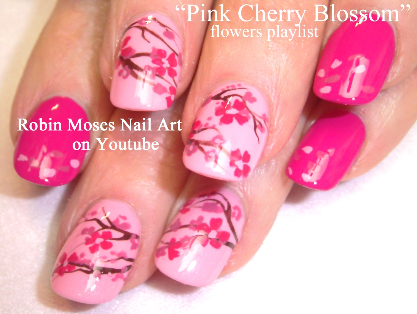 Robin Moses Cherry Blossom Nail Art Tutorial - wide 3