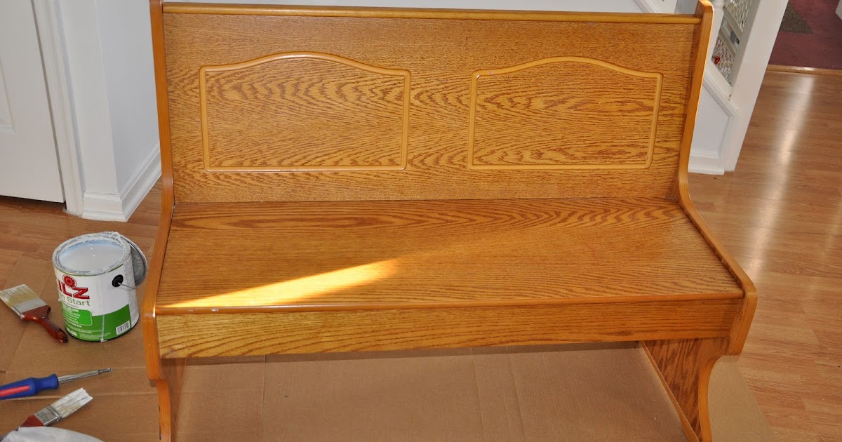 The Adventures of an Air Force Family Red Bench for our Entryway!