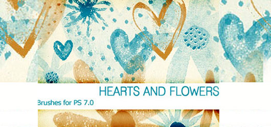 50 Free Photoshop Heart Brush Sets