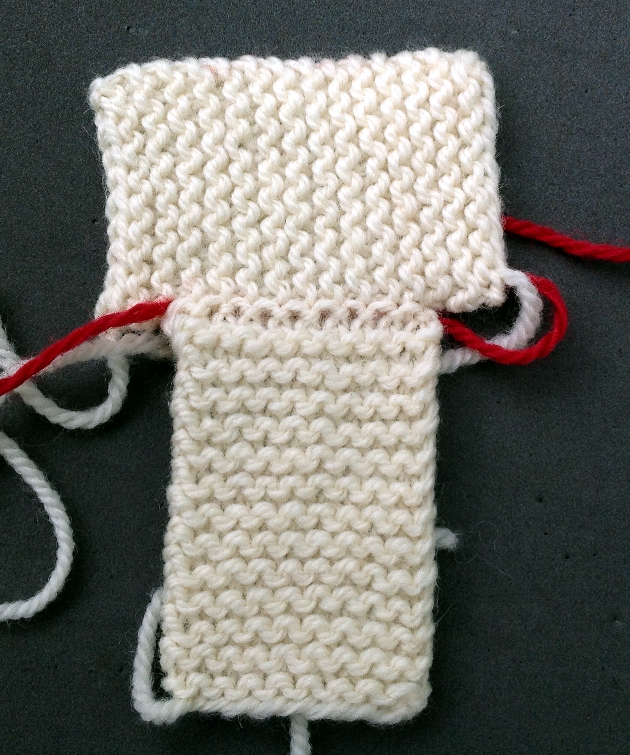 How to Sew a Vertical Edge to a Horizontal Edge - How to Knit
