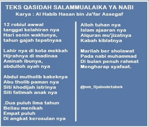 KEBERKAHAN TIADA AKHIR TEKS QASIDAH SALAMMUALAIKA YA NABI