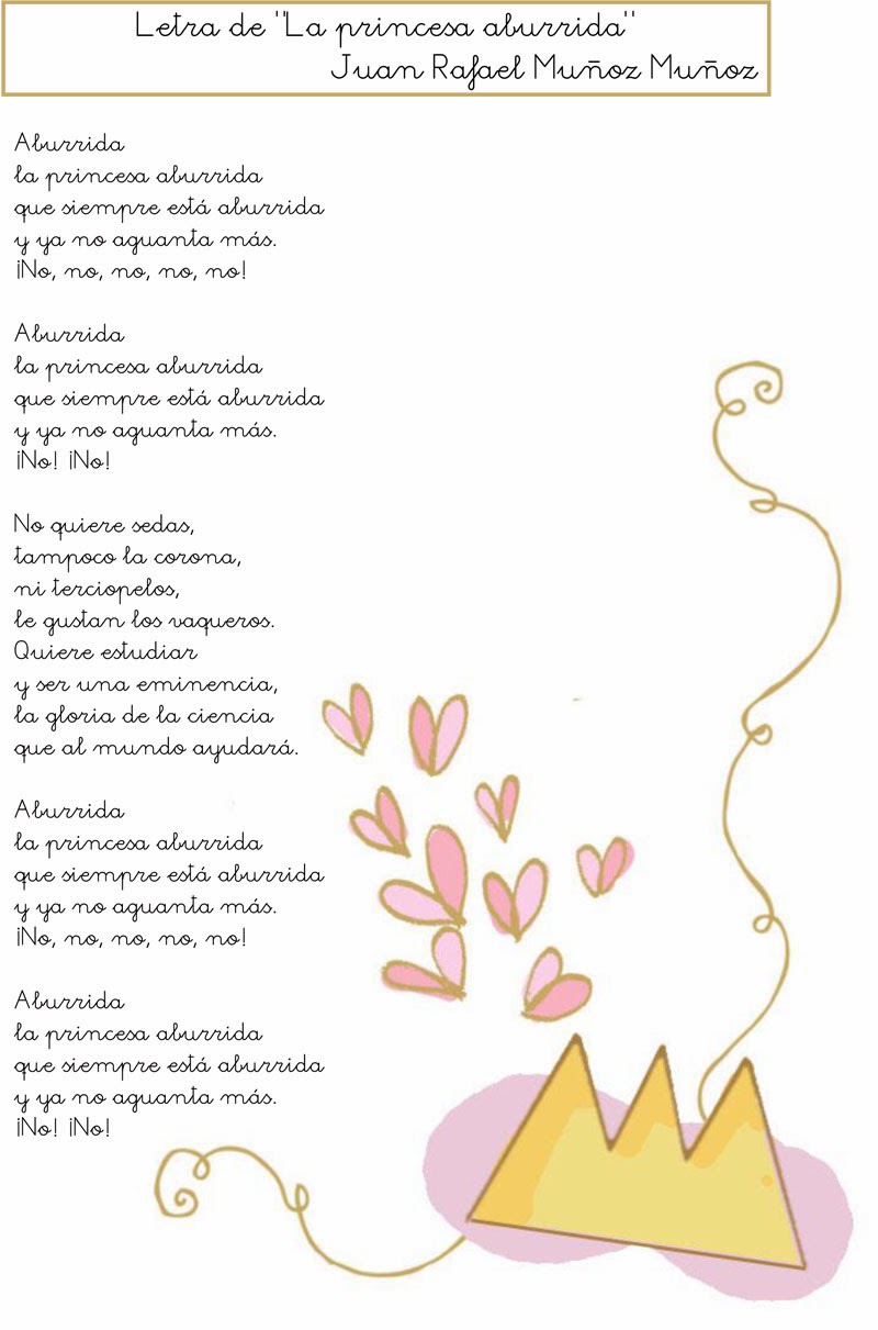  PDF Letra de La Princesa Aburrida