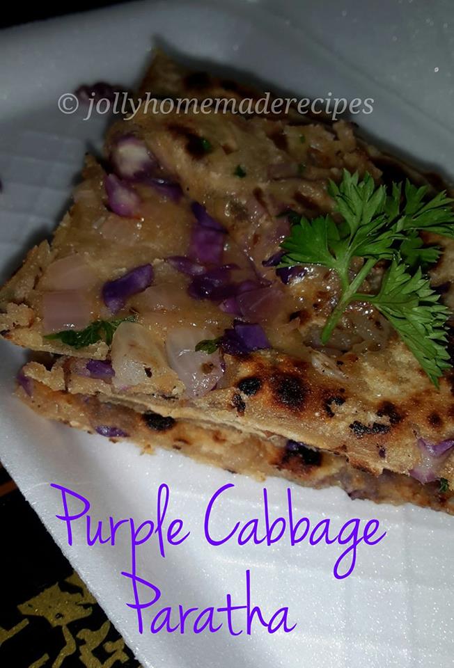Purple Cabbage Paratha Recipe, How to make Healthy Purple Cabbage