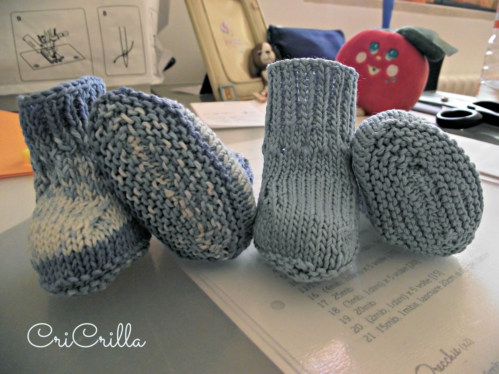 Ferri Tutorial Scarpette Per Neonati Fatte Ai Ferri Ai Ferri