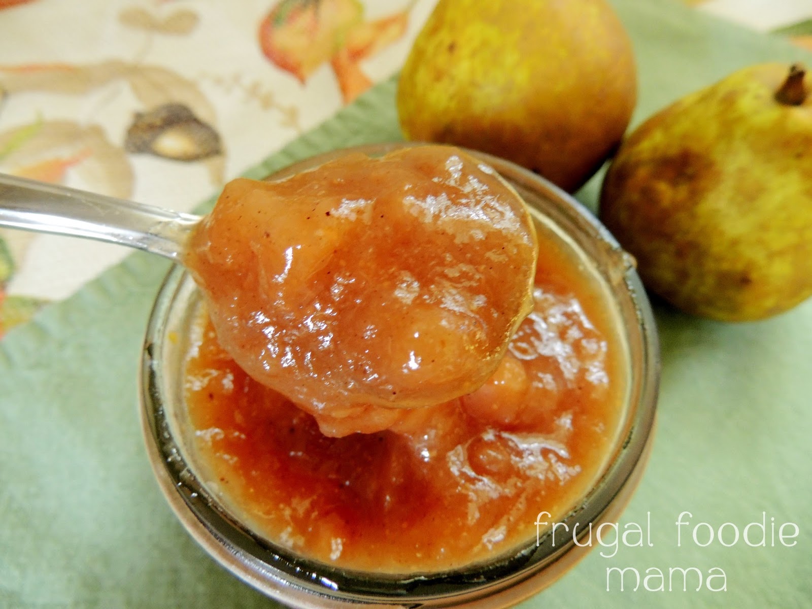 Frugal Foodie Mama Slow Cooker Spiced Pear Butter
