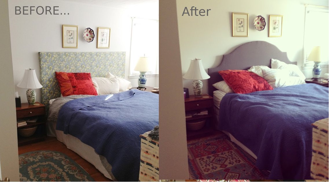 Tiptoethrough Before and After DIY Headboard Makeover