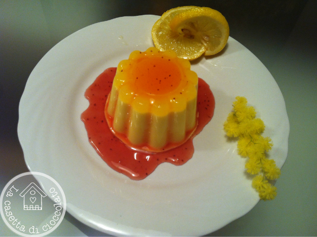 Bavarese al limone con coulis di fragole