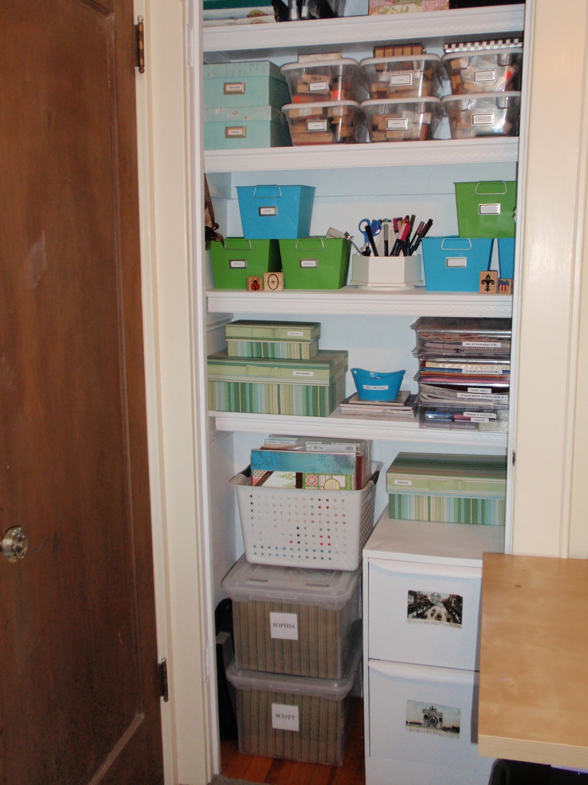 My Great Challenge Craft closet How I organize scrapbooking supplies
