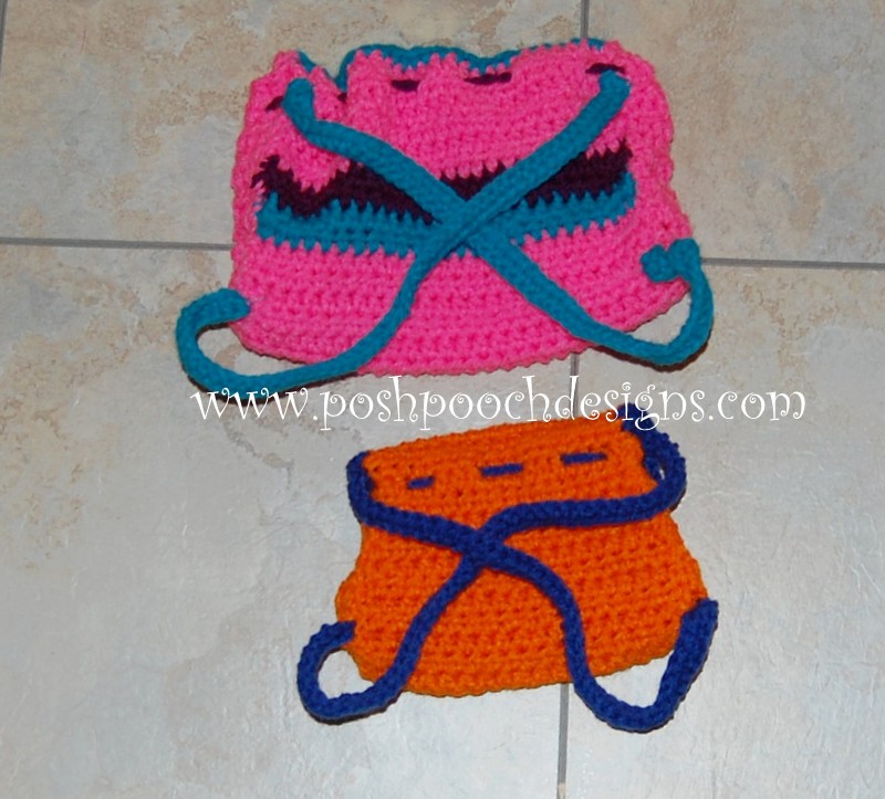 Posh Pooch Designs Dog Clothes Dog Backpack 2 Sizes Rerelease Free Crochet Pattern Posh