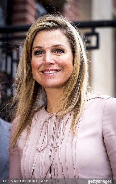 Dutch Queen Maxima, honorary president of platform Wiser in money matters looks on prior the Nibud Jubilee Congress in the Munt building in Utrecht, 