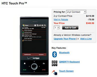 HTC Touch Pro on Verizon