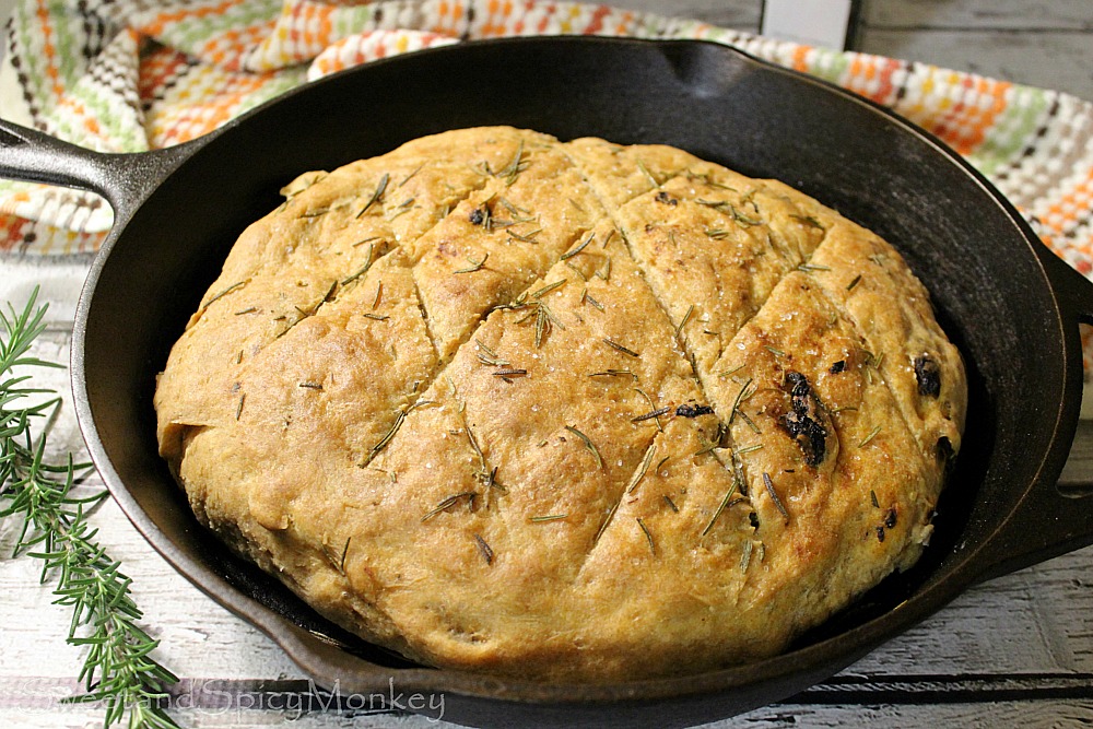 Rosemary and Sun Dried Tomato Whole Wheat Focaccia Bread Sweet and