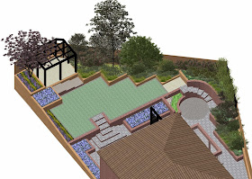 A Life Designing: How to design a sloping garden - Part 1 - Retaining Walls