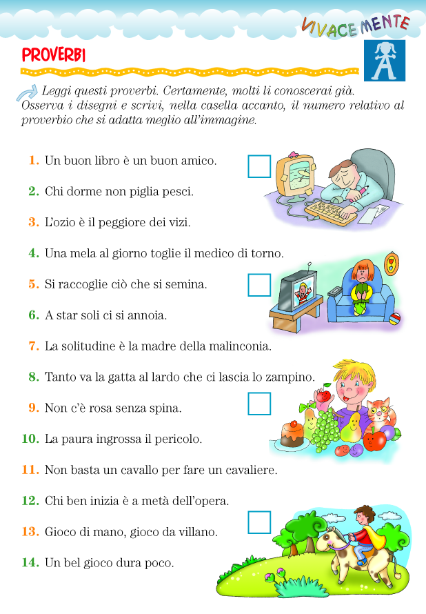Vivacemente Il Giornalino Del Cuore E Della Mente Proverbi Illustrati Per Bambini