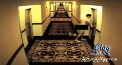 Video lucu Lelaki tidak berpakaian terkunci di luar bilik hotel