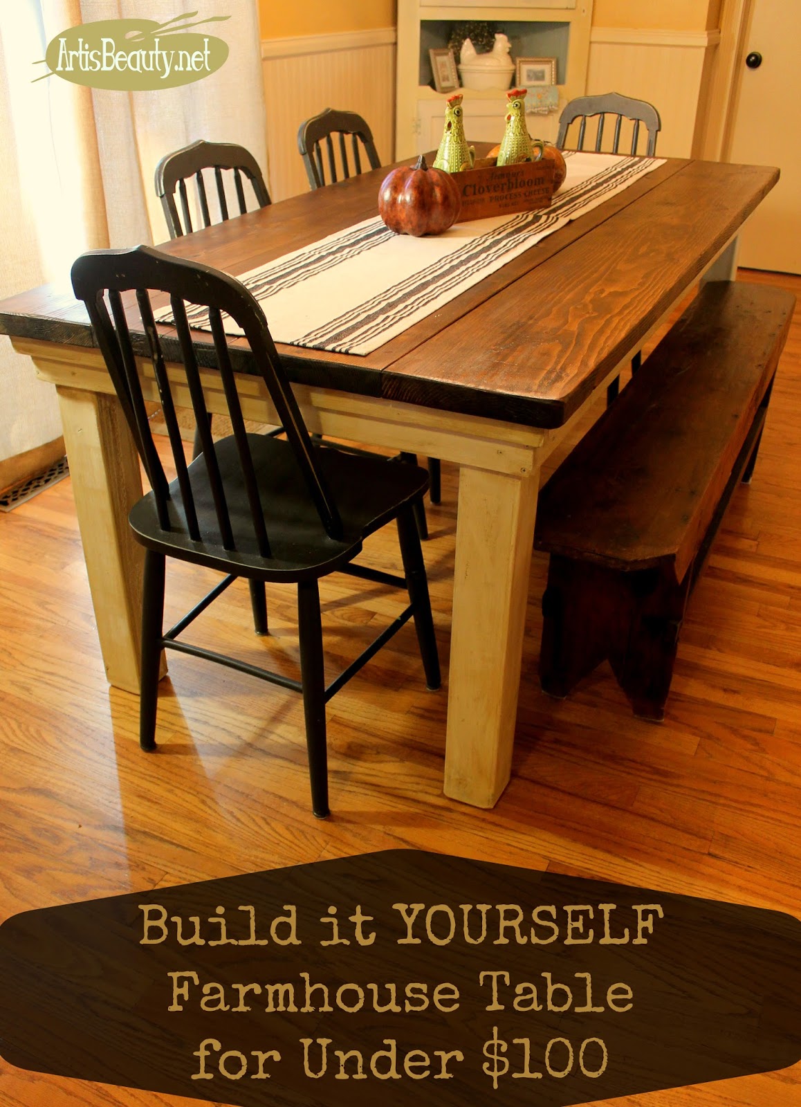 ART IS BEAUTY: How to build your own FarmHouse Table for ...
