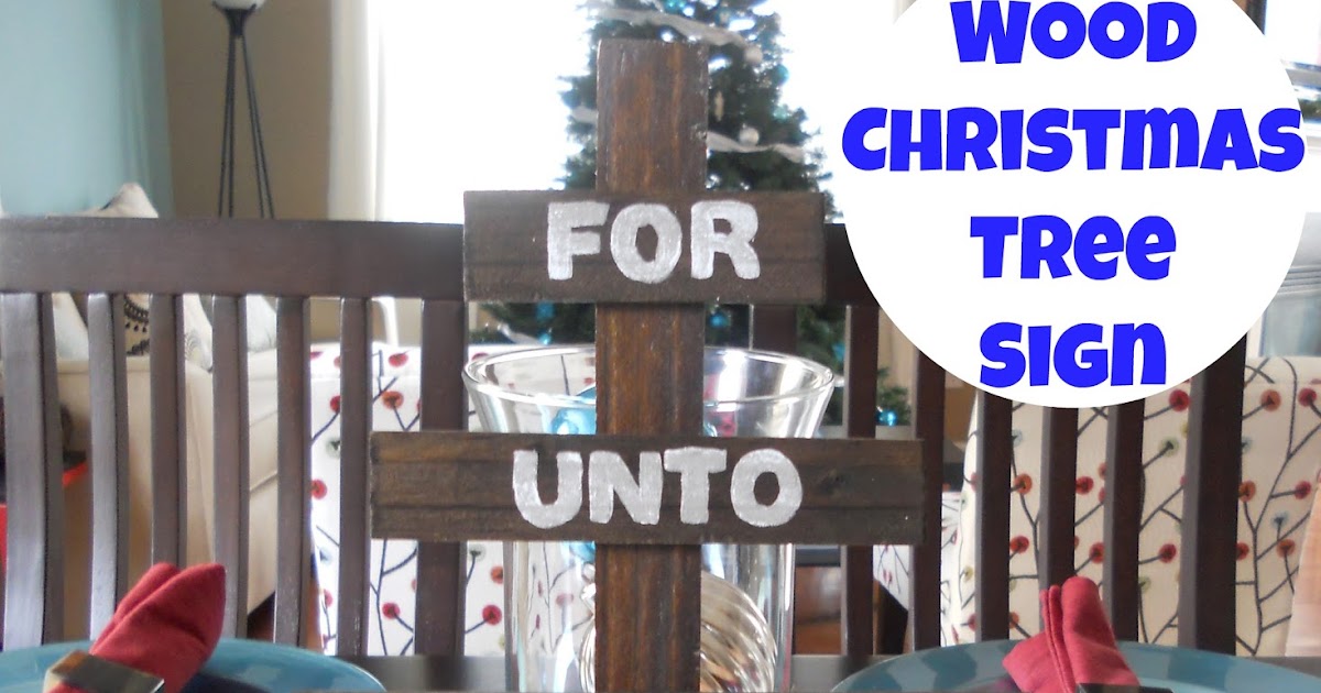 Wood Christmas Tree Sign