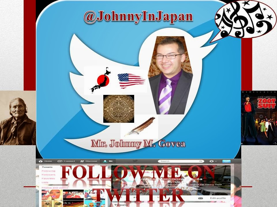 Follow me on Twitter @JohnnyInJapan