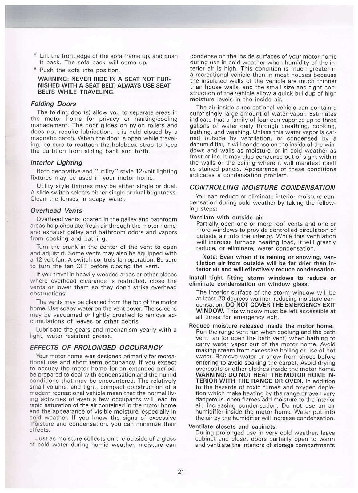 1983 Fleetwood Pace Arrow Owners Manuals: 1988 Pace Arrow Owners manual