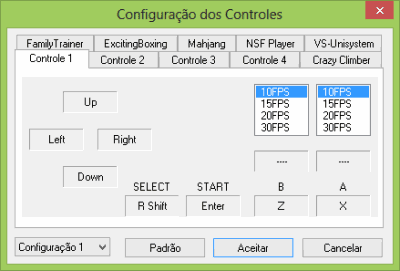Tutorial VirtuaNES - Controles