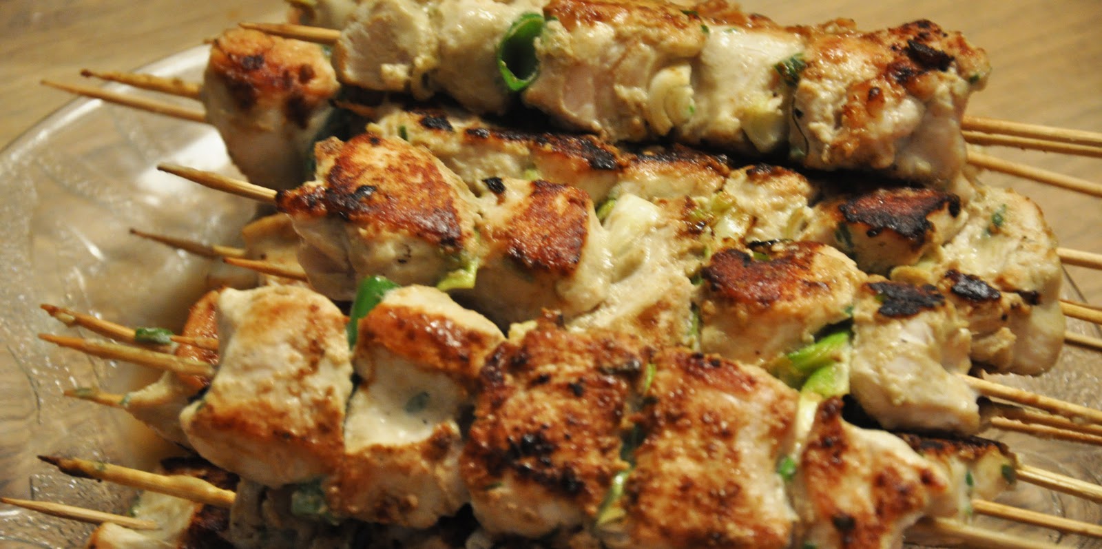 Fire and Food Thai Green Chicken Curry Kebabs