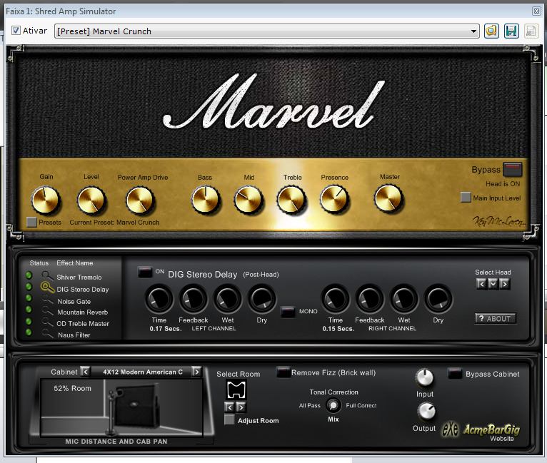 Análise (Review) Shred Amp 1.0 Plugin VST para guitarra Simulador