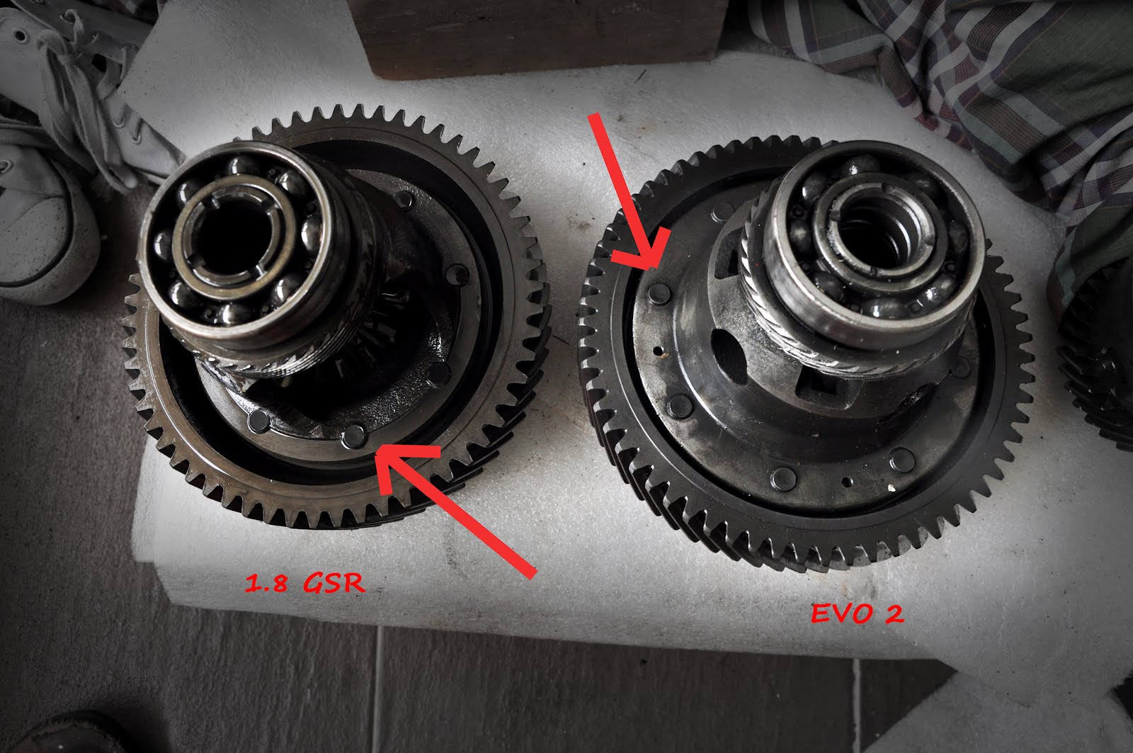 4G93T GSR open diff VS EVO LSD