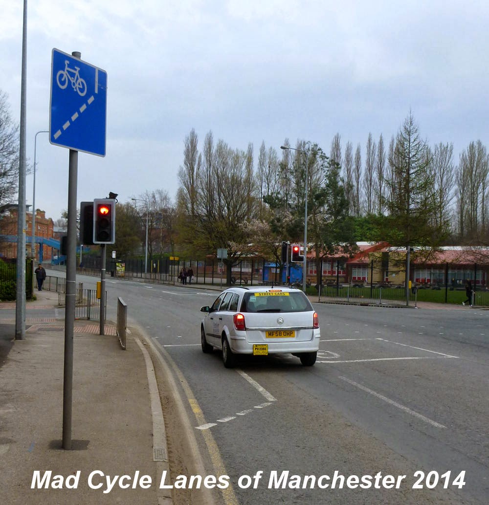 Mad Cycle Lanes of Manchester Broughton Bridge Salford