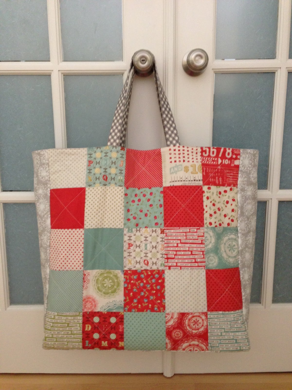 crazy mom quilts tote bag