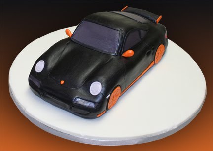 Sports Birthday Cakes on Porsche Sports Car Birthday Cake   Kathy Dvorski Cakes