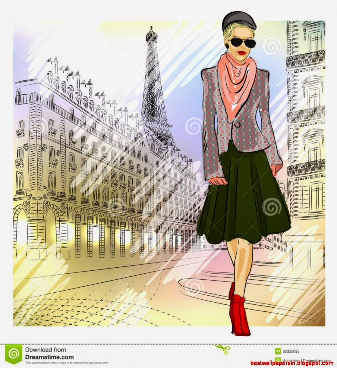 Elegant Fashion Girl In Sunglasses On The Street Royalty Free Elegant Fashion Girl In Sunglasses On The Street Royalty Free