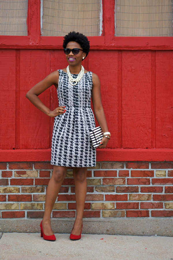 A Fall Classic: Houndstooth Sheath Dress - Economy of Style