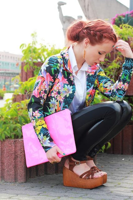 уличная мода весна лето 2012, пиджак с цветочным принтом, молодежный стиль 2012