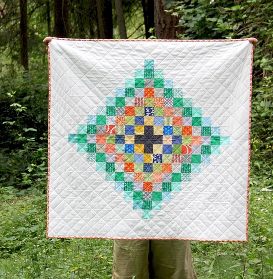 "Chippewa Scrap Quilt Tutorial” is a Free Modern Quilt Pattern designed by Allison from Sew Can She!